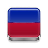 Metal icon of Haiti