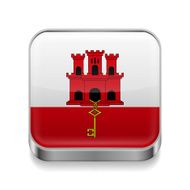 Metal icon of Gibraltar