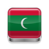 Metal icon of Maldives