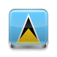 Metal icon of Saint Lucia