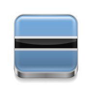 Metal icon of Botswana