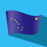 alaska flag vector icon
