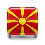Metal icon of Macedonia