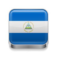 Metal icon of Nicaragua