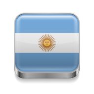 Metal icon of Argentina