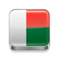 Metal icon of Madagascar