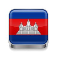Metal icon of Cambodia