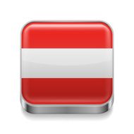 Metal icon of Austria