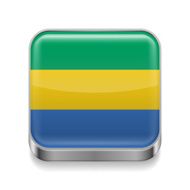 Metal icon of Gabon