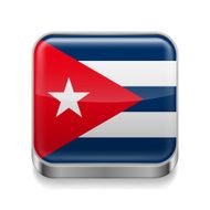 Metal icon of Cuba