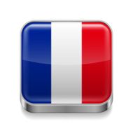 Metal icon of France