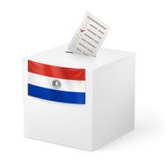 Ballot box with voting paper Paraguay