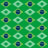 Seamless pattern with Brazilian flag
