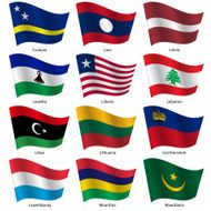 Set Flags of world sovereign states N50