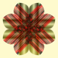 Abstract flower with Scottish coloring