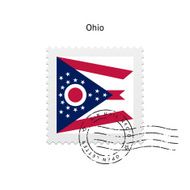 State of Ohio flag postage stamp