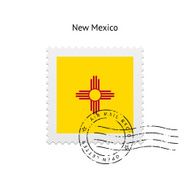 State of New Mexico flag postage stamp