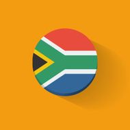 Round icon with flag of South Africa N2