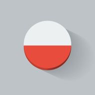 Round icon with flag of Poland N3