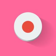 Round icon with flag of Japan N3