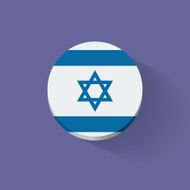 Round icon with flag of Israel N2