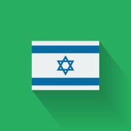 Flat flag of Israel
