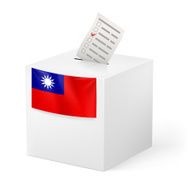 Ballot box with voting paper Taiwan