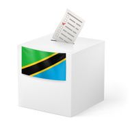 Ballot box with voting paper Tanzania