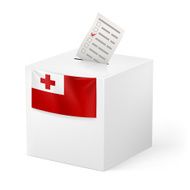 Ballot box with voting paper Tonga