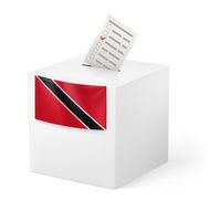 Ballot box with voting paper Trinidad and Tobago