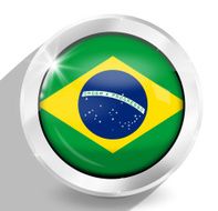 Brazil Fresh Icon Button Design With Shadow