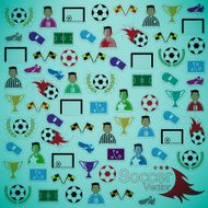 Soccer background Icons set Illustration eps10