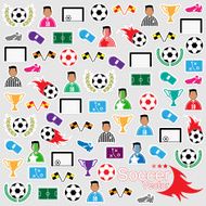 Soccer background Icons set Illustration eps10 N2