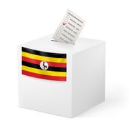 Ballot box with voting paper Uganda