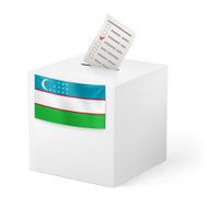 Ballot box with voting paper Sri Lanka