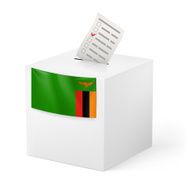 Ballot box with voting paper Zambia