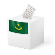 Ballot box with voting paper Arab League