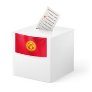 Ballot box with voting paper Liberia