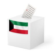 Ballot box with voting paper Republic of the Maldives