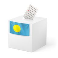 Ballot box with voting paper Mauritania