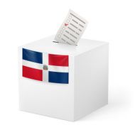 Ballot box with voting paper Laos