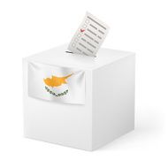 Ballot box with voting paper Dominican Republic