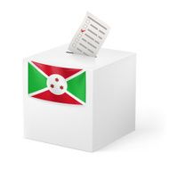 Ballot box with voting paper Djibouti