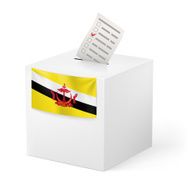 Ballot box with voting paper Brunei