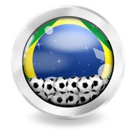 brasilian soccer icon fresh glossy design