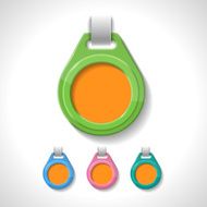 Set of colorful blank badges tags banners labels and bookmarks