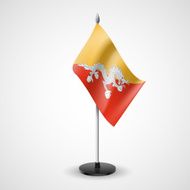 Table flag of Bhutan