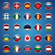 World flags set vector