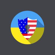 Vector modern ukraine shield background Eps 10 N2