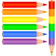 Set of colored pencil